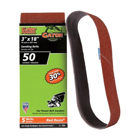 Gator Sandbelt 3X18 50# 5Pk 7034